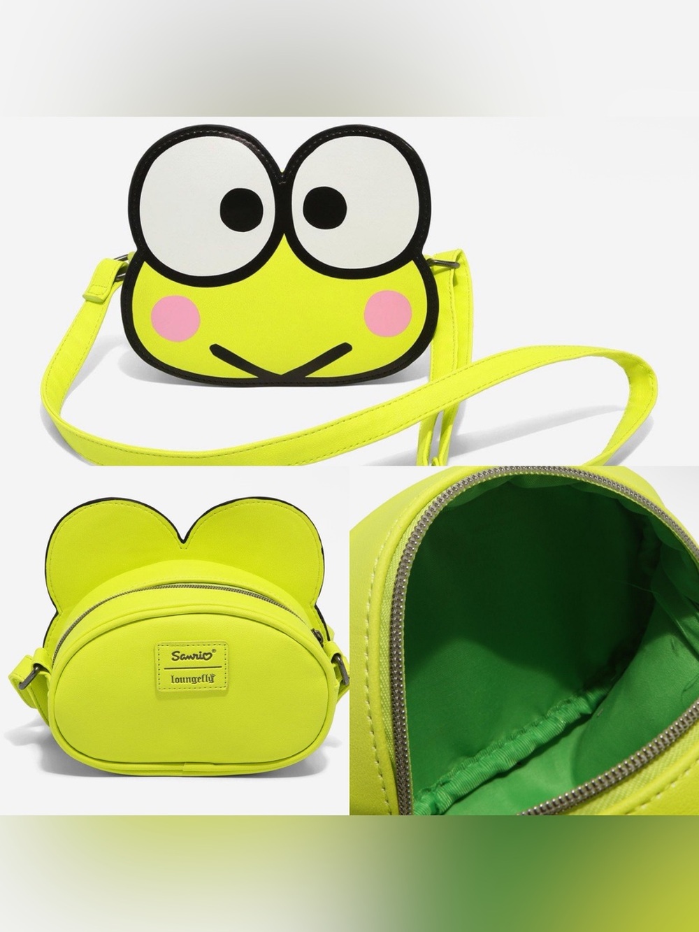 💕2/$44💕NWOT Loungefly Keroppi Figural Crossbody Bag